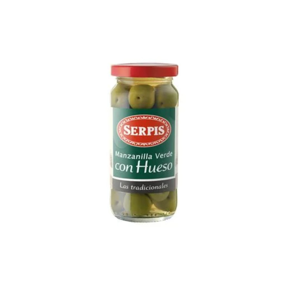 ACEITUNAS EN FRASCO SERPIS BASIC SIN CAROZO 235 GRAMOS