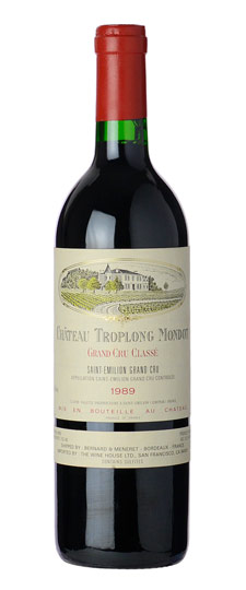 VINO CHATEAU TROPLONG MONDOT CLASSÉ 1989 750 ML