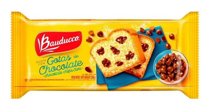 BUDIN BAUDUCCO GOTAS DE CHOCOLATE 200 GRAMOS      