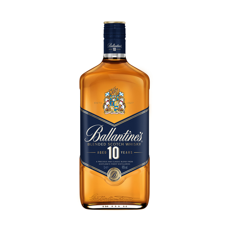 WHISKY ESCOCES BALLANTINES 10 AÑOS 1 LT