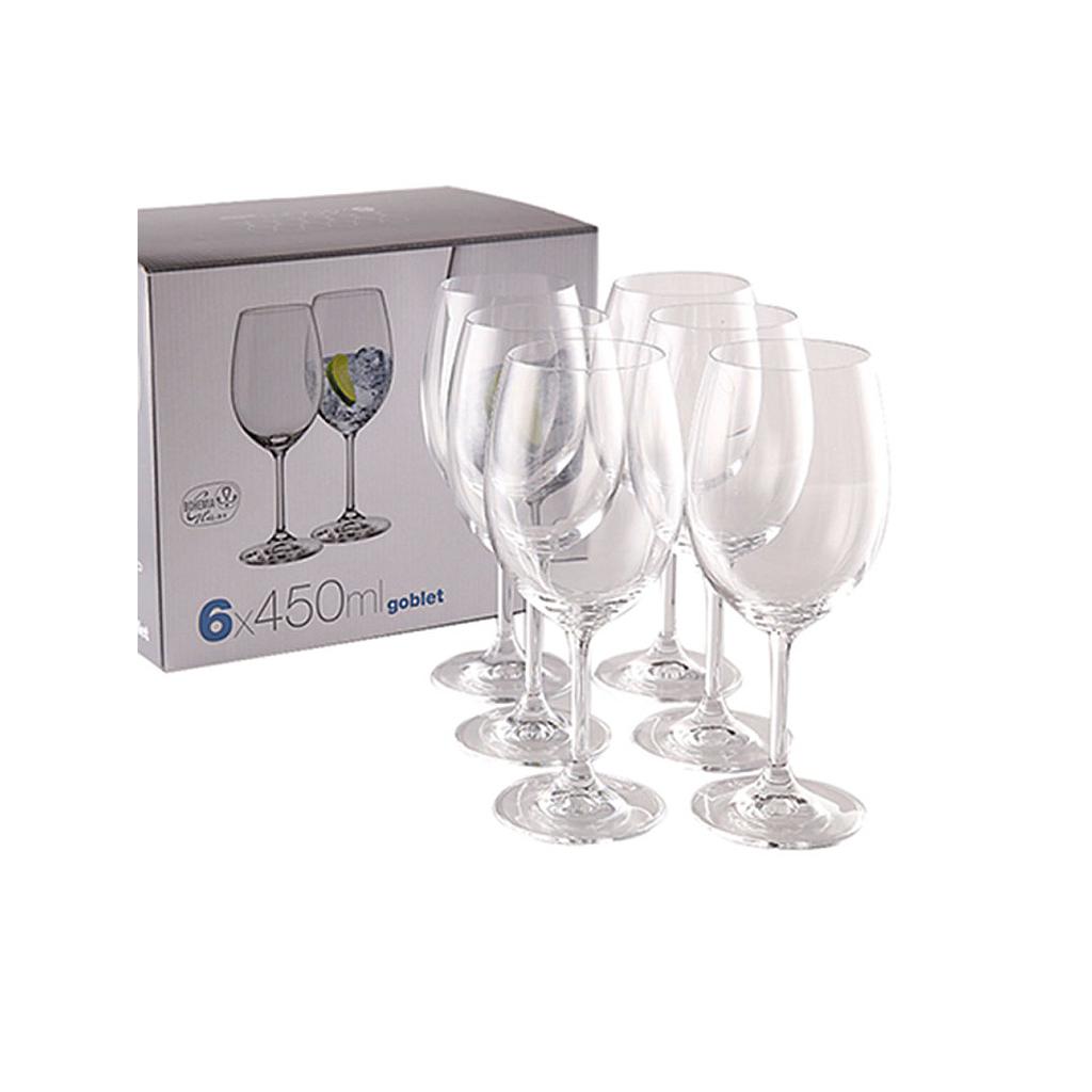 COPA DE CRISTAL DE BOHEMIA (6) GLOBET 450 ML.     