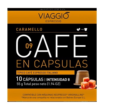 VIAGGIO CAFE EN CAPSULAS CARAMELO X 10            