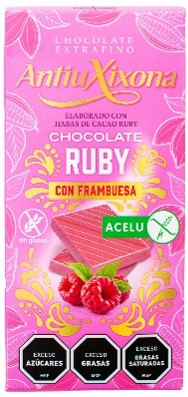 CHOCOLATE ANTIU XIXONA RUBY CON FRAMBUESA 100 GRAMOS