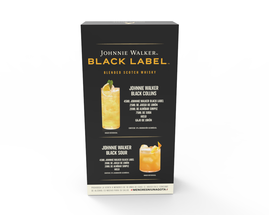 WHISKY ESCOCES JOHNNIE WALKER BLACK LABEL 1 LITRO + VASO
