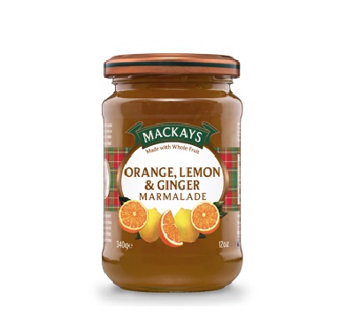 MERMELADA MACKAYS NARANJA/LIMON/JENGIBRE 340 GRAMO
