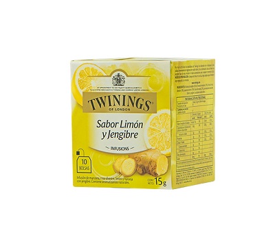 TE TWININGS INFUSIONS LEMON &amp; GINGER 10 SOBRES