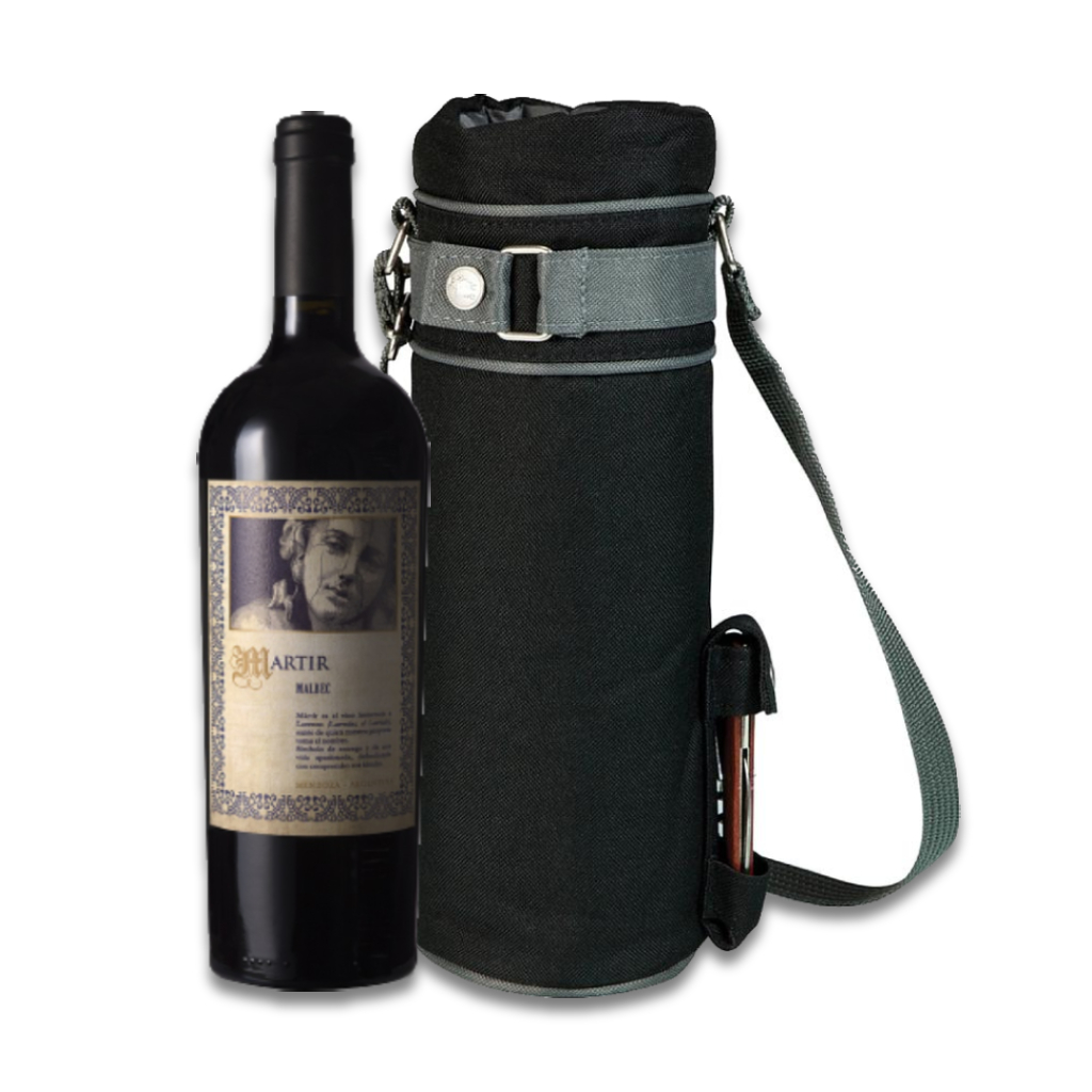 VINO LORENZO MARTIR MALBEC 750 ML + BOLSO 1 BOTELLA CON SACACORCHO DE REGALO