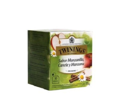 TE TWININGS MANZANILLA, CANELA Y MANZANA 10 SOBRES