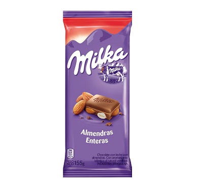 CHOCOLATE MILKA ALMENDRAS 155 GRAMOS