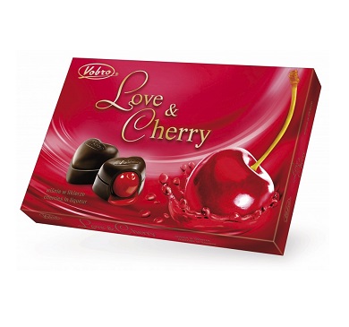 BOMBONERA VOBRO LOVE &amp; CHERRY 198 GRAMOS