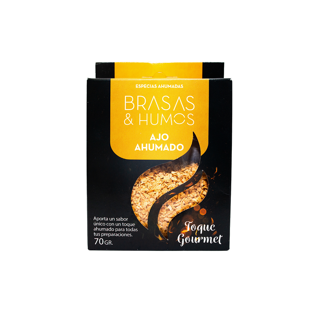 AJO EN ESCAMAS AHUMADO BRASAS &amp; HUMOS 70 GR