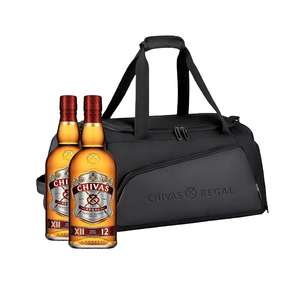 2 BOTELLAS WHISKY ESCOCES CHIVAS REGAL 1 LITRO + BOLSO REGALO