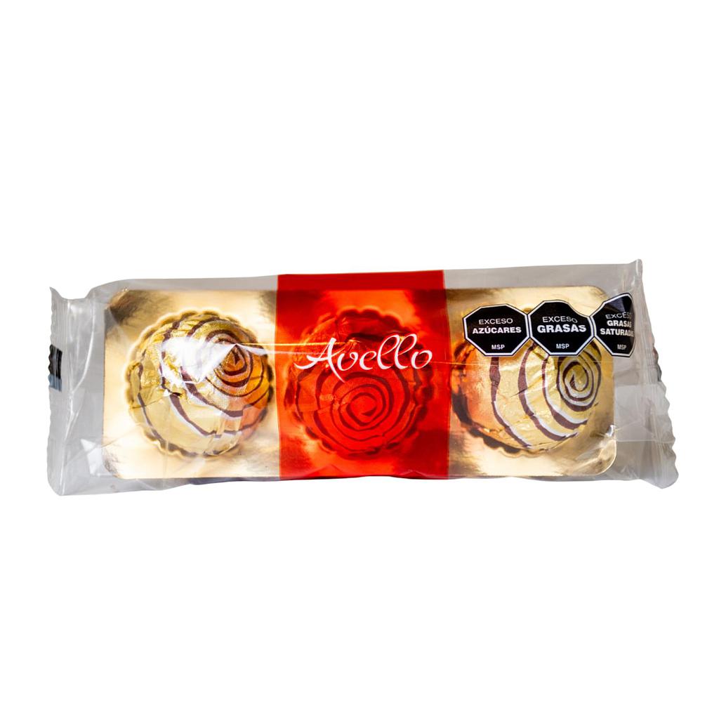BOMBONES AVELLO CHOCOLATE CON AVELLANA 3 UNIDADES