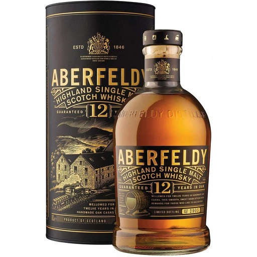[4282] WHISKY DE MALTA ESCOCES ABERFELDY 12 AÑOS 750 ML